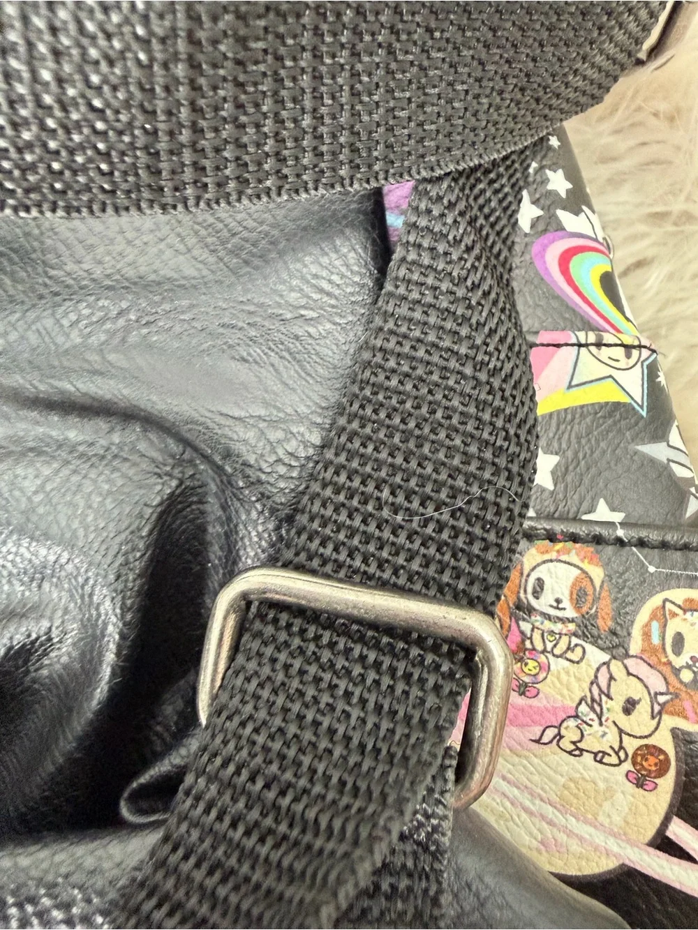 tokidoki Black Space Print Mini Backpack